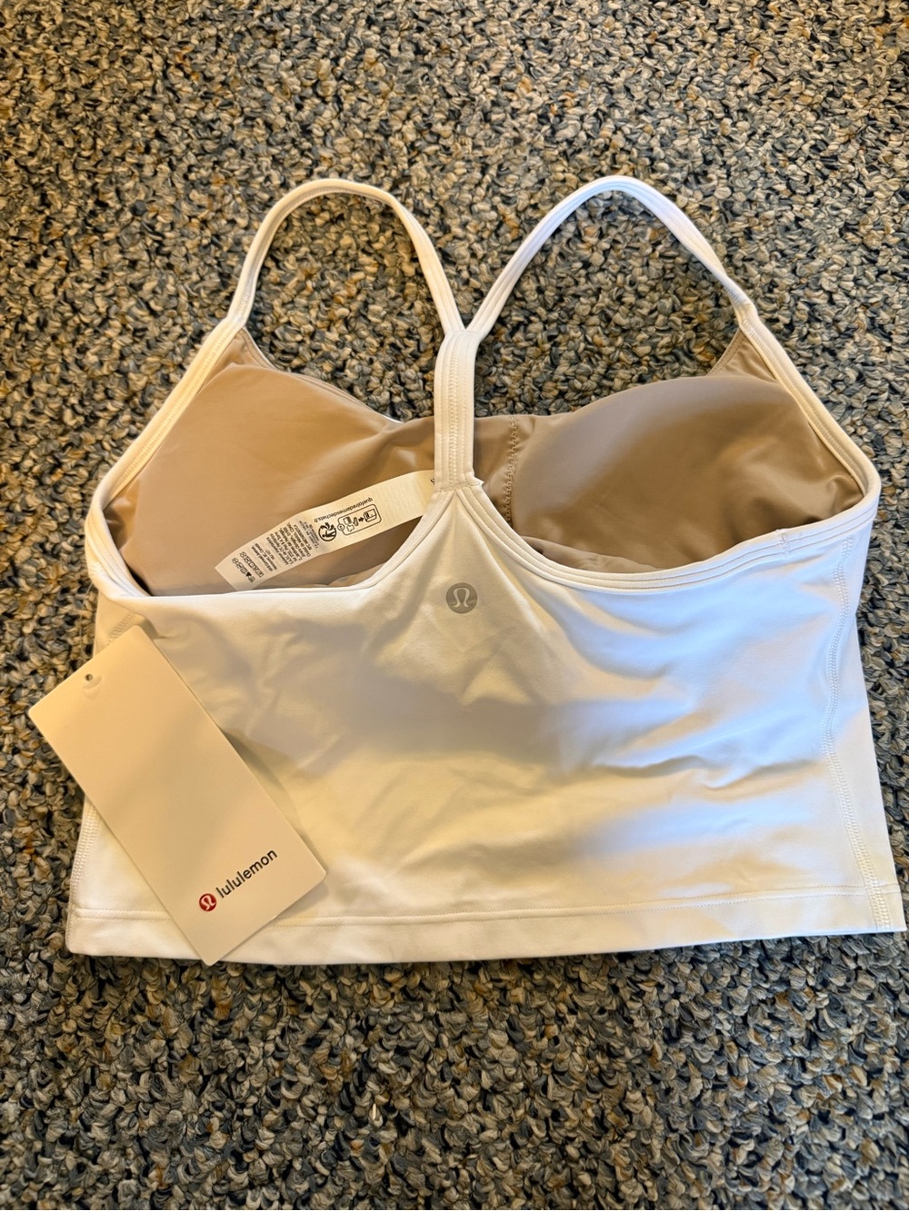 NWT LULULEMON Flow Y Cropped Tank Top White - Picture 4 of 6